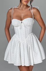 Phoebe Mini Dress - Ivory Dress Babyboo Fashion Premium Exclusive Design