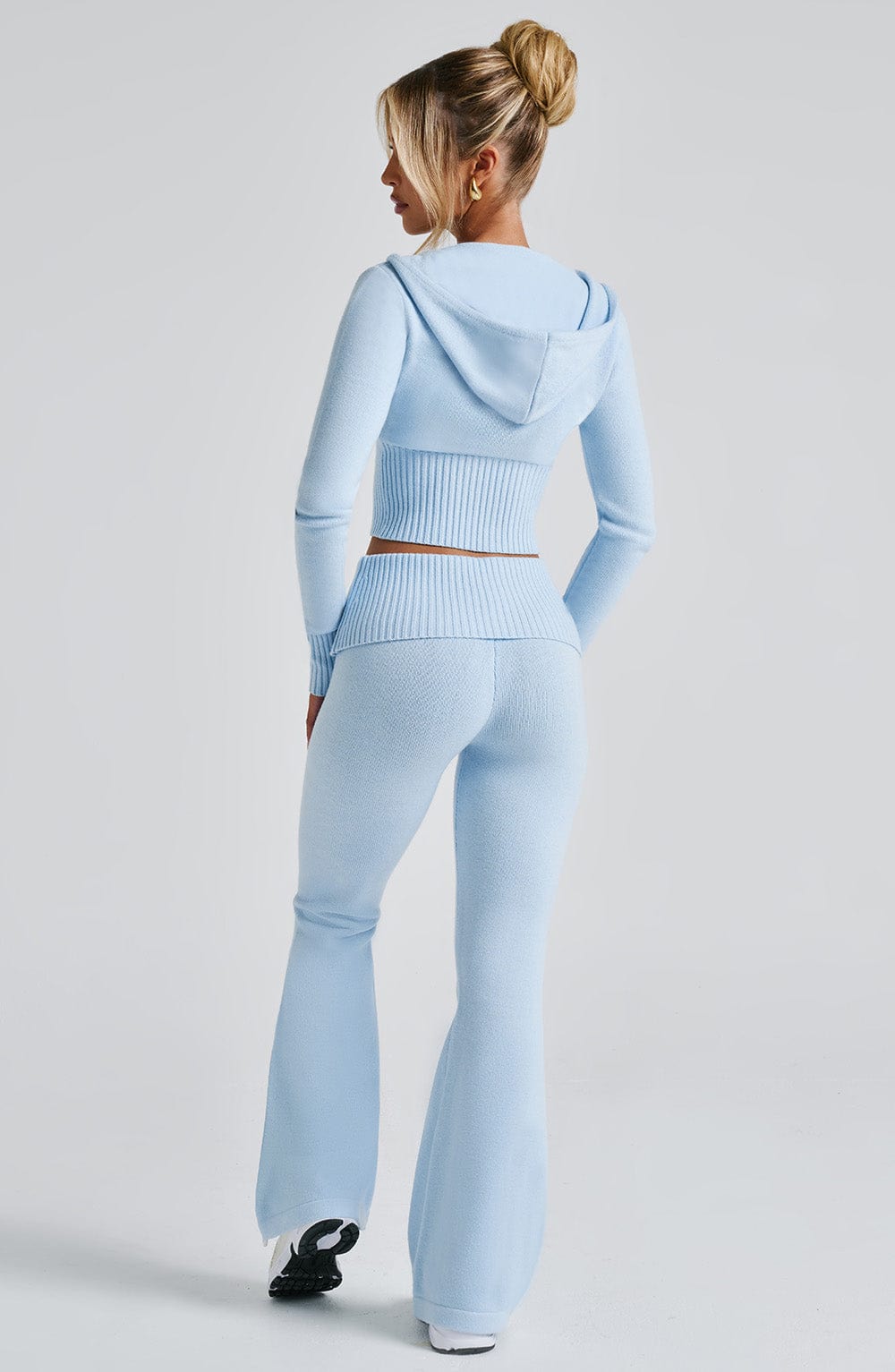 Portia Knit Hoodie - Baby Blue Tops Babyboo Fashion Premium Exclusive Design