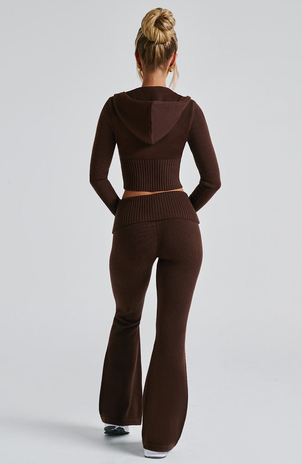Portia Knit Hoodie - Chocolate Tops Babyboo Fashion Premium Exclusive Design