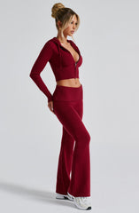 Portia Knit Hoodie - Red Tops Babyboo Fashion Premium Exclusive Design