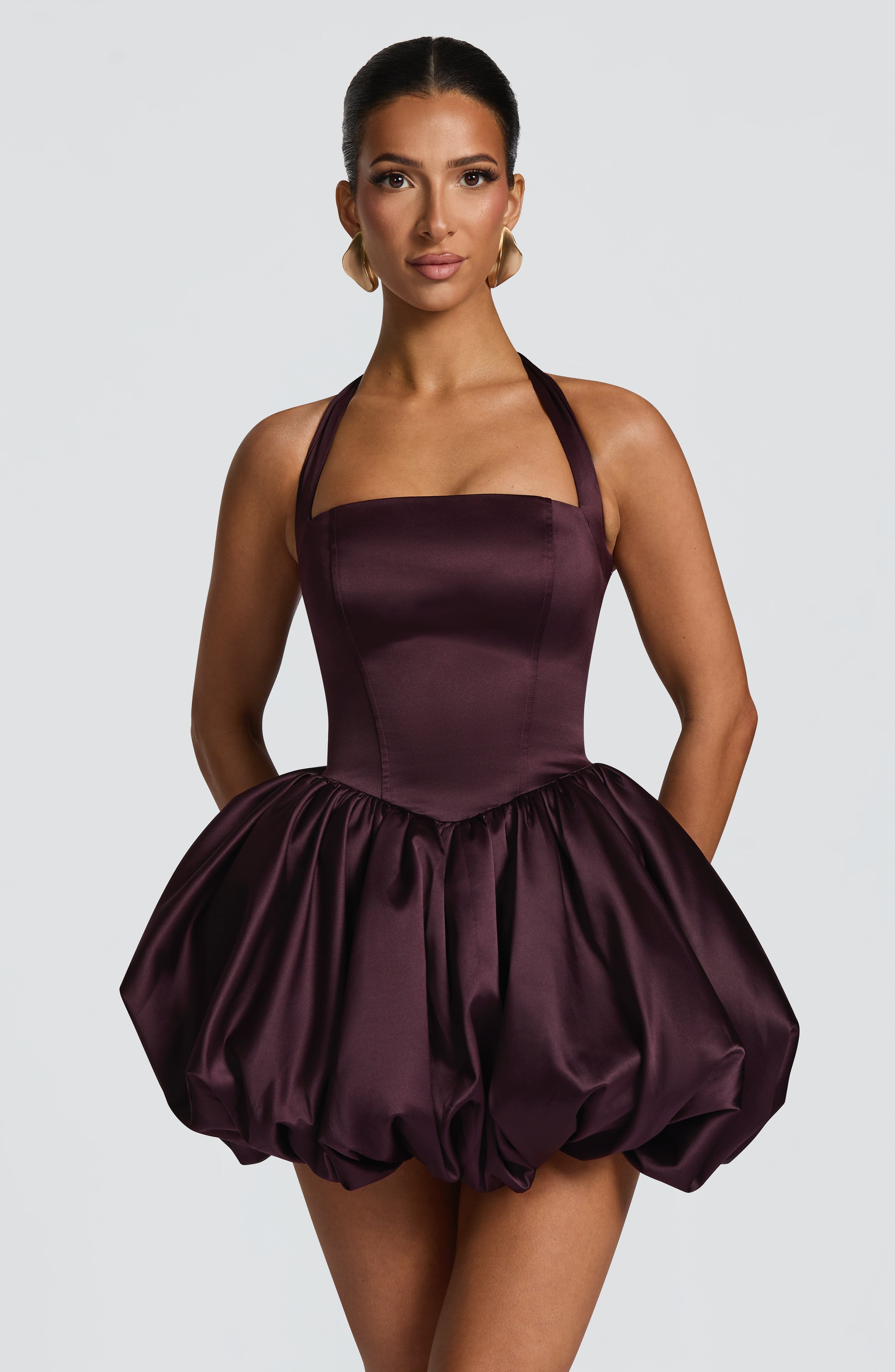 Prudence Mini Dress - Plum Dress Babyboo Fashion Premium Exclusive Design