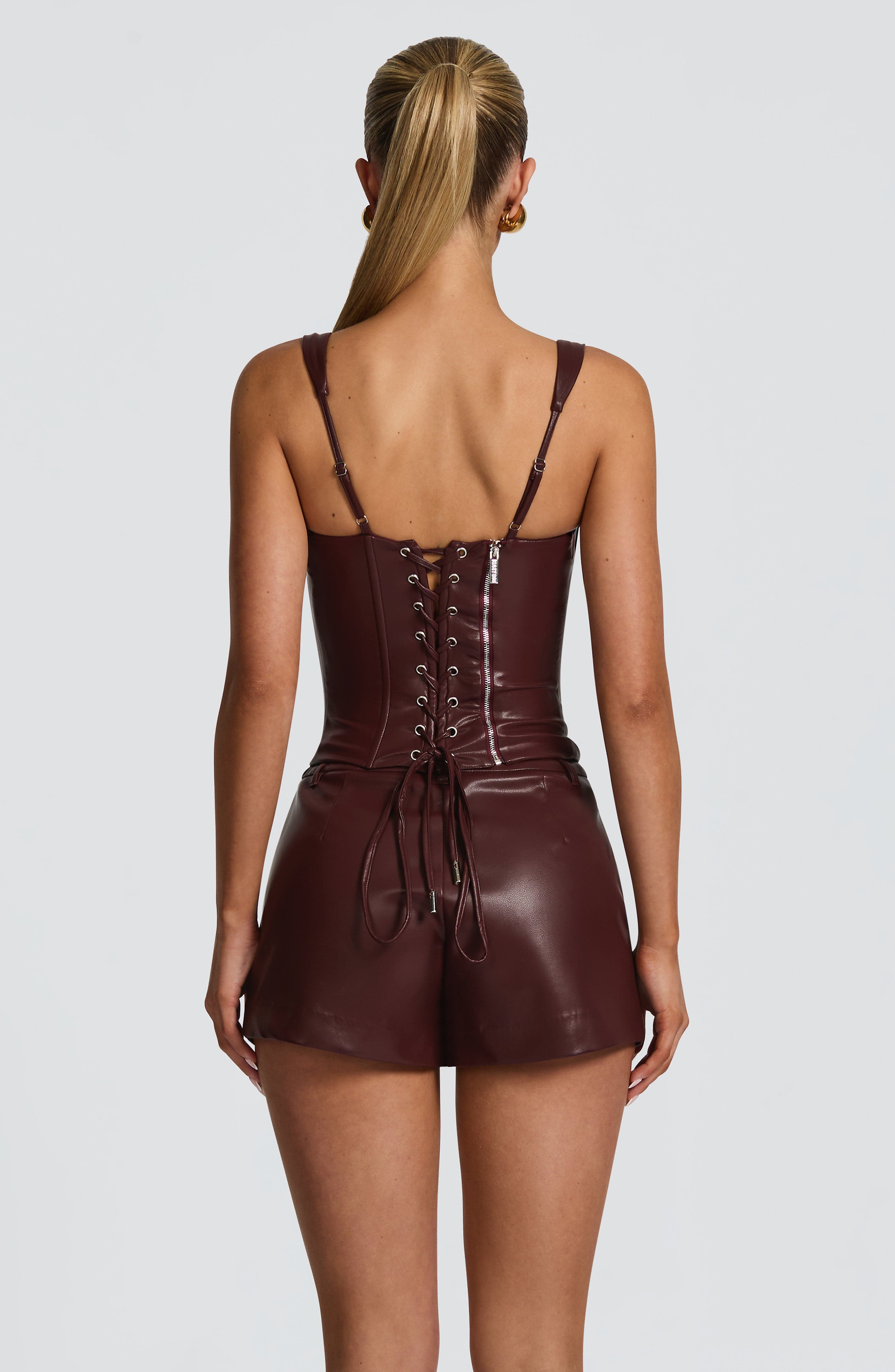 Raisa Corset - Burgundy Tops Babyboo Fashion Premium Exclusive Design
