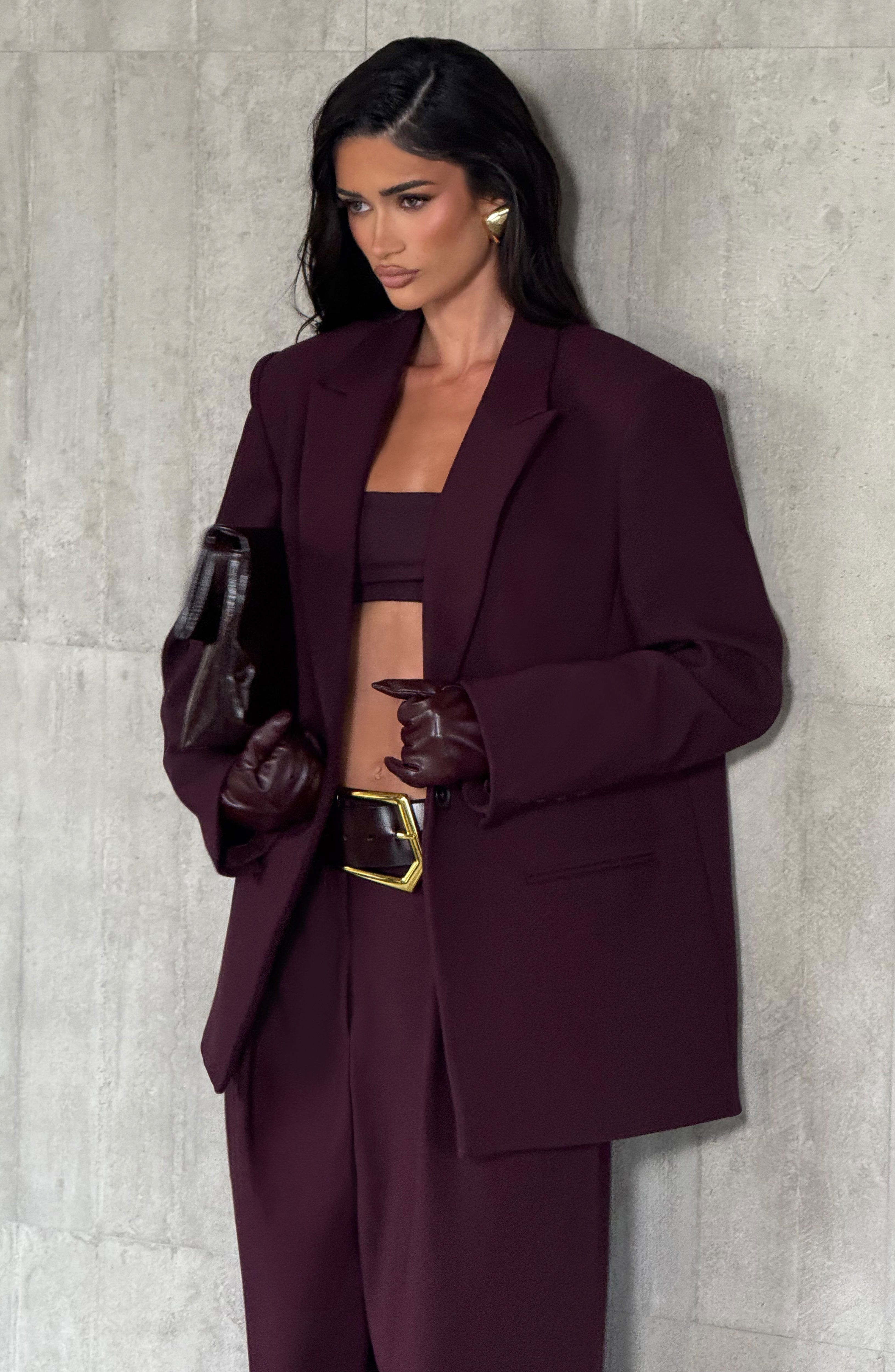 Reece Blazer - Plum Jacket Babyboo Fashion Premium Exclusive Design