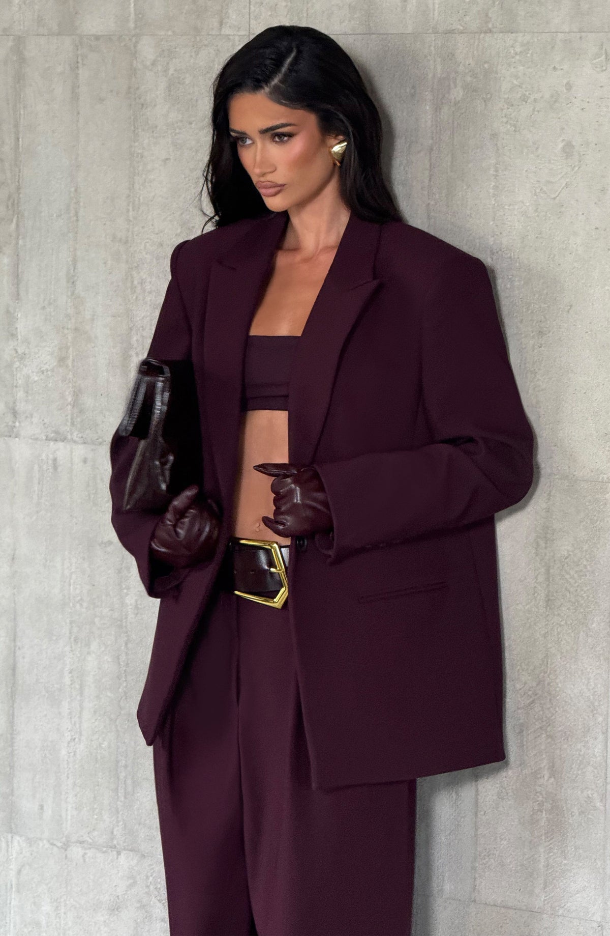 Reece Blazer - Plum Jacket Babyboo Fashion Premium Exclusive Design