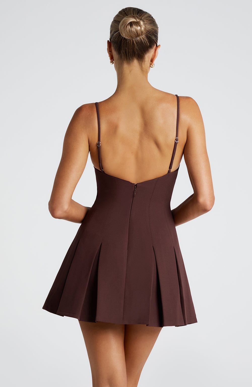 Rory Mini Dress - Plum Brown Dress Babyboo Fashion Premium Exclusive Design