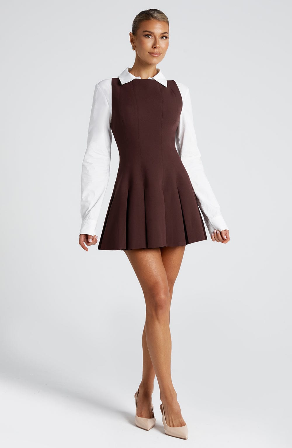 Rory Mini Dress - Plum Brown Dress Babyboo Fashion Premium Exclusive Design