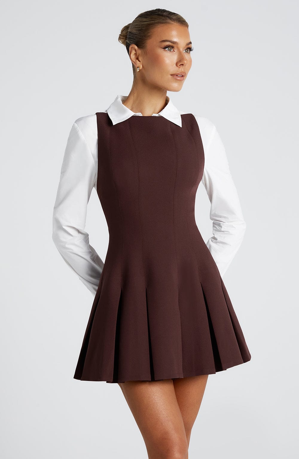 Rory Mini Dress - Plum Brown Dress Babyboo Fashion Premium Exclusive Design