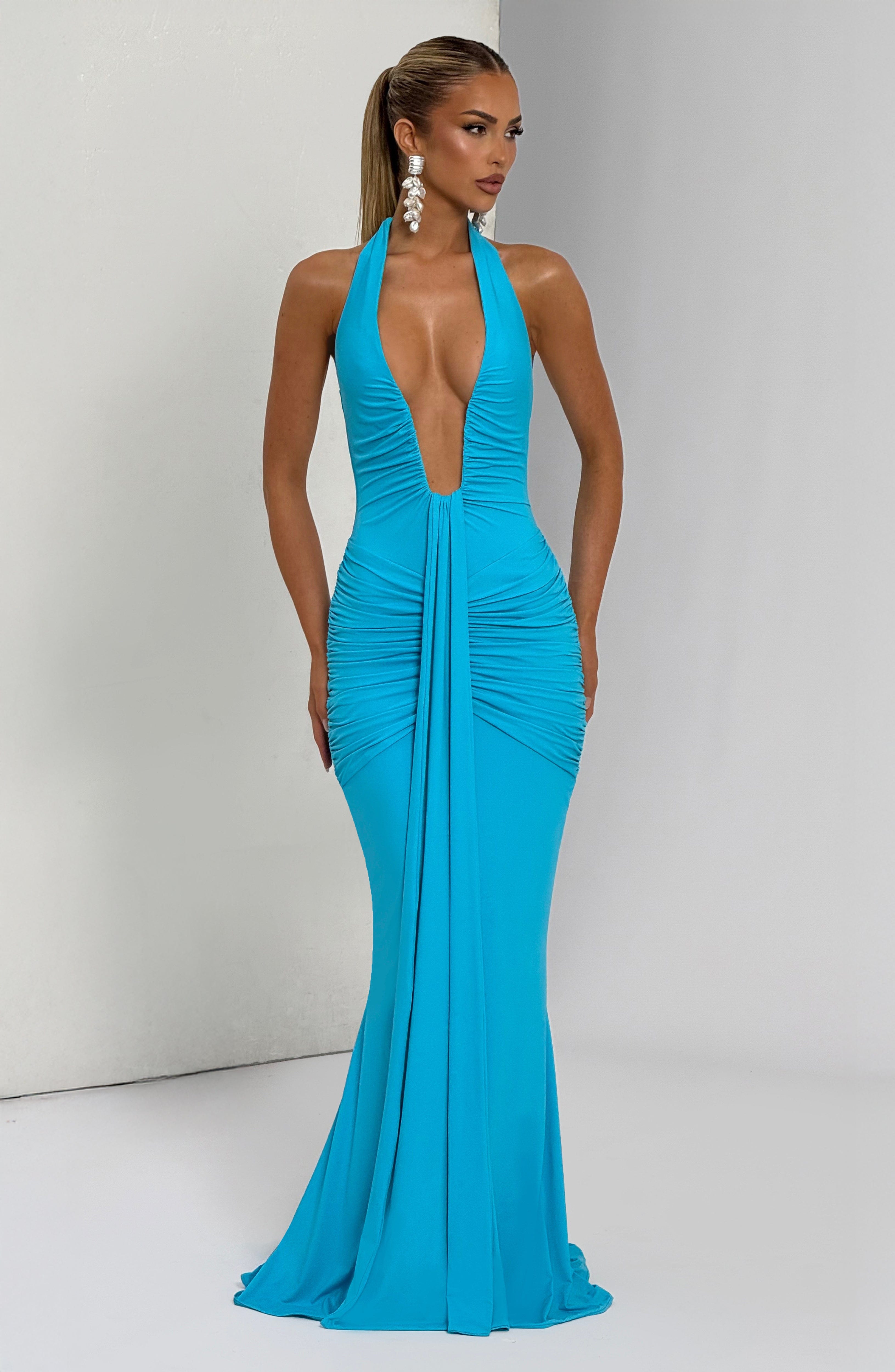 Rosetta Maxi Dress - Aqua Dress Babyboo Fashion Premium Exclusive Design