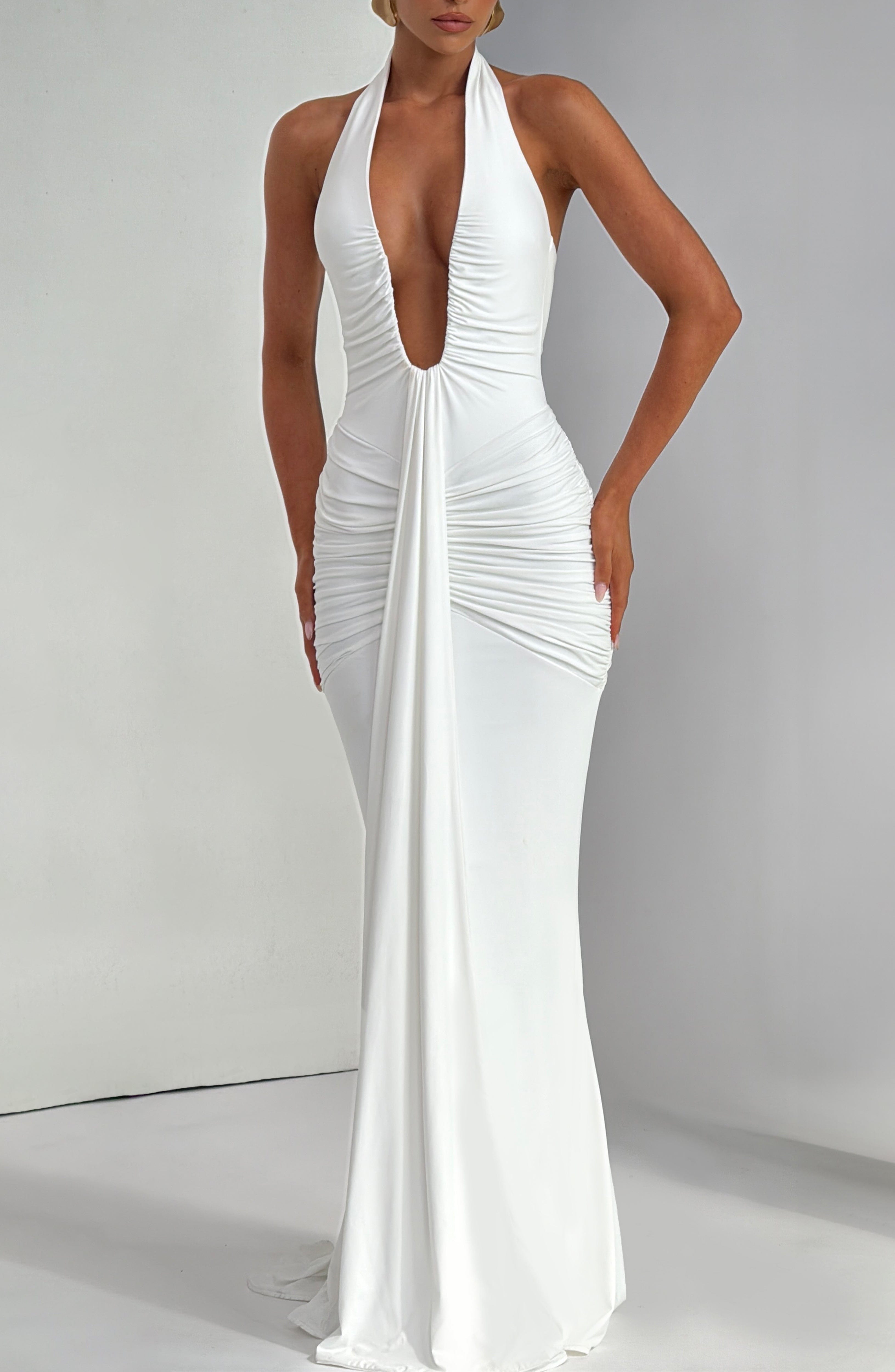 Rosetta Maxi Dress - White Dress Babyboo Fashion Premium Exclusive Design