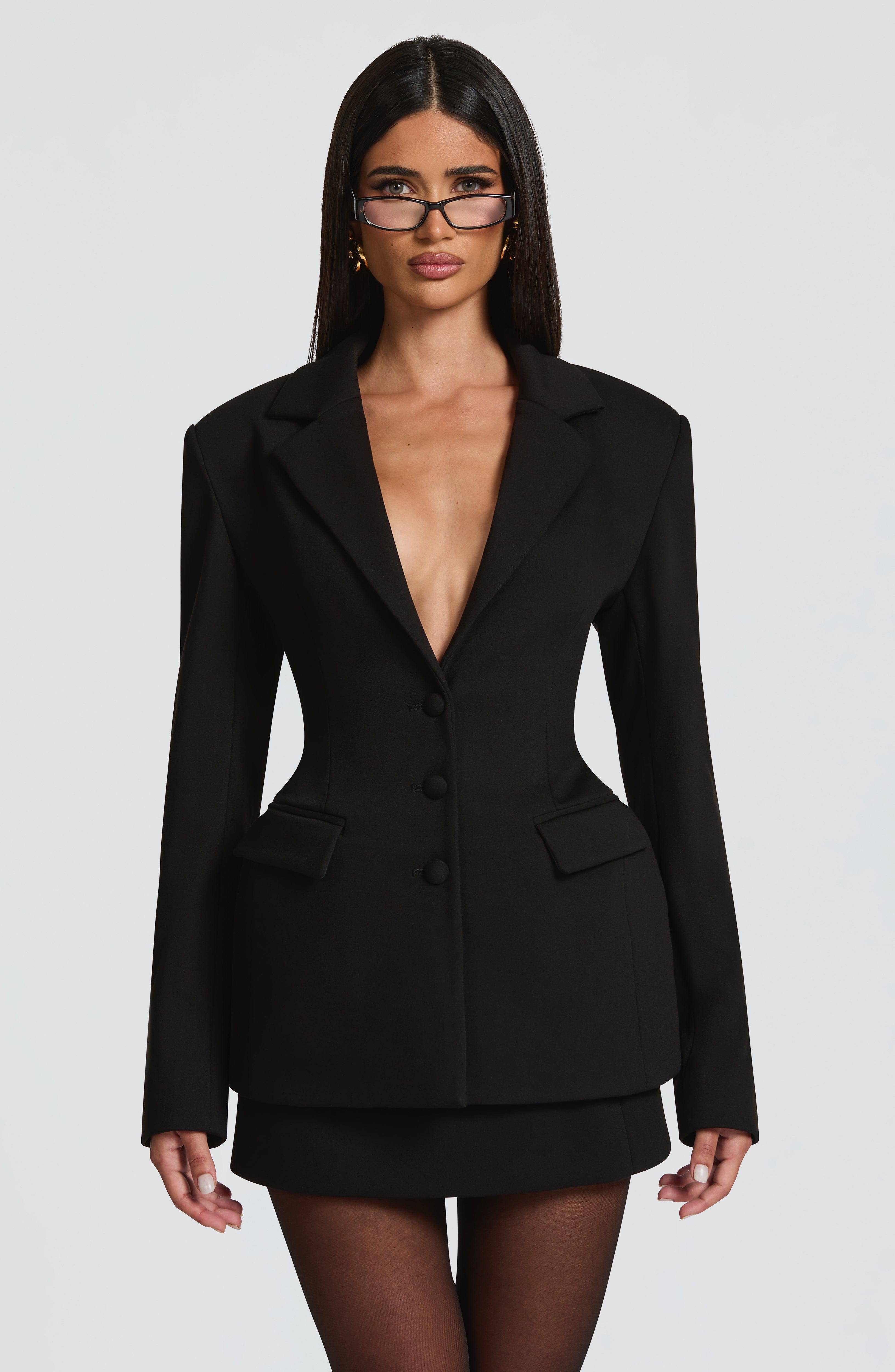 Rowena Blazer - Black Jacket Babyboo Fashion Premium Exclusive Design