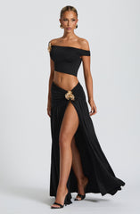 Saira Maxi Skirt - Black Skirt Babyboo Fashion Premium Exclusive Design