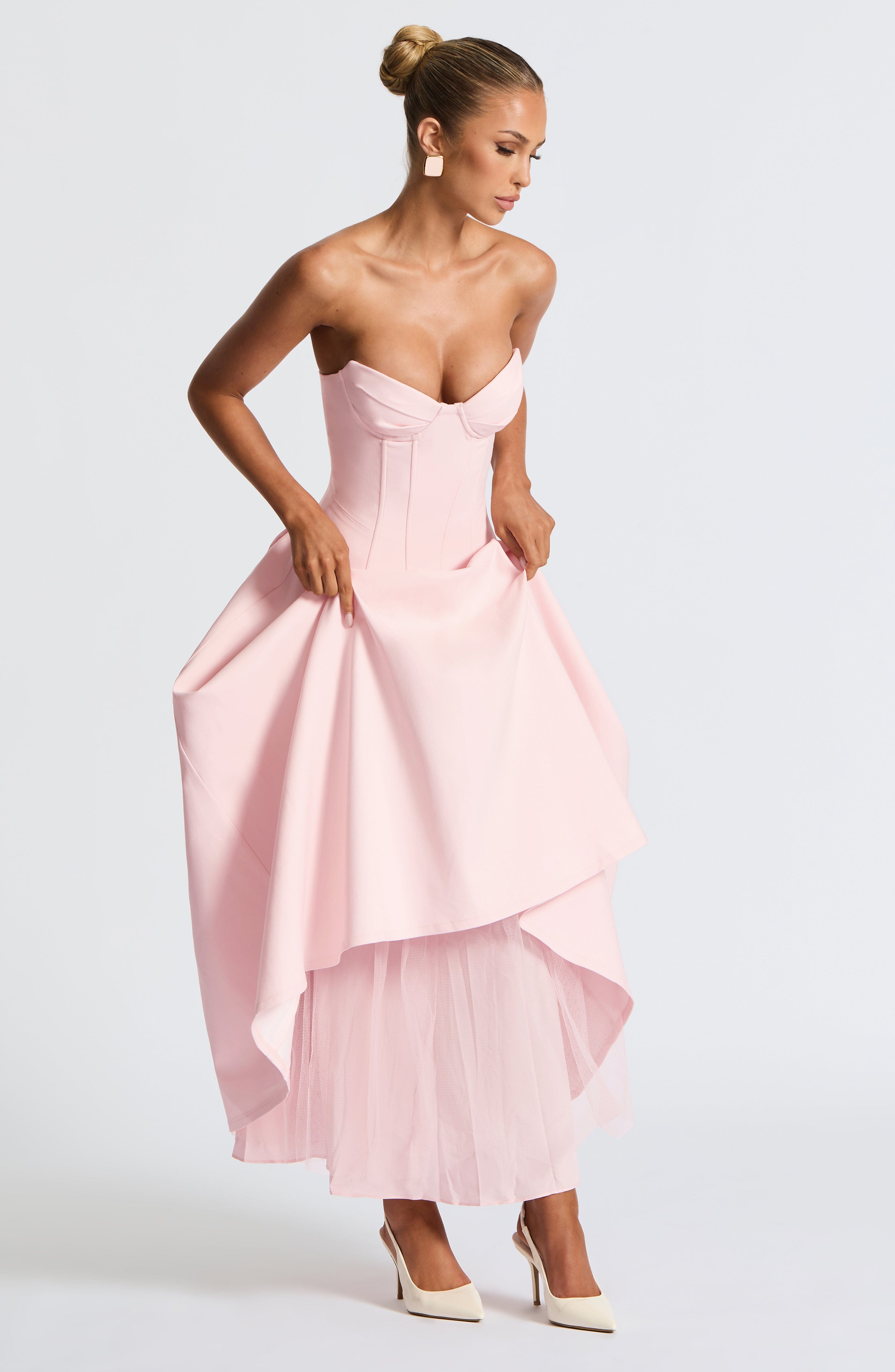 Salma Midi Dress - Blush Dress Babyboo Fashion Premium Exclusive Design