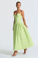 Salma Midi Dress - Lime Dress Babyboo Fashion Premium Exclusive Design