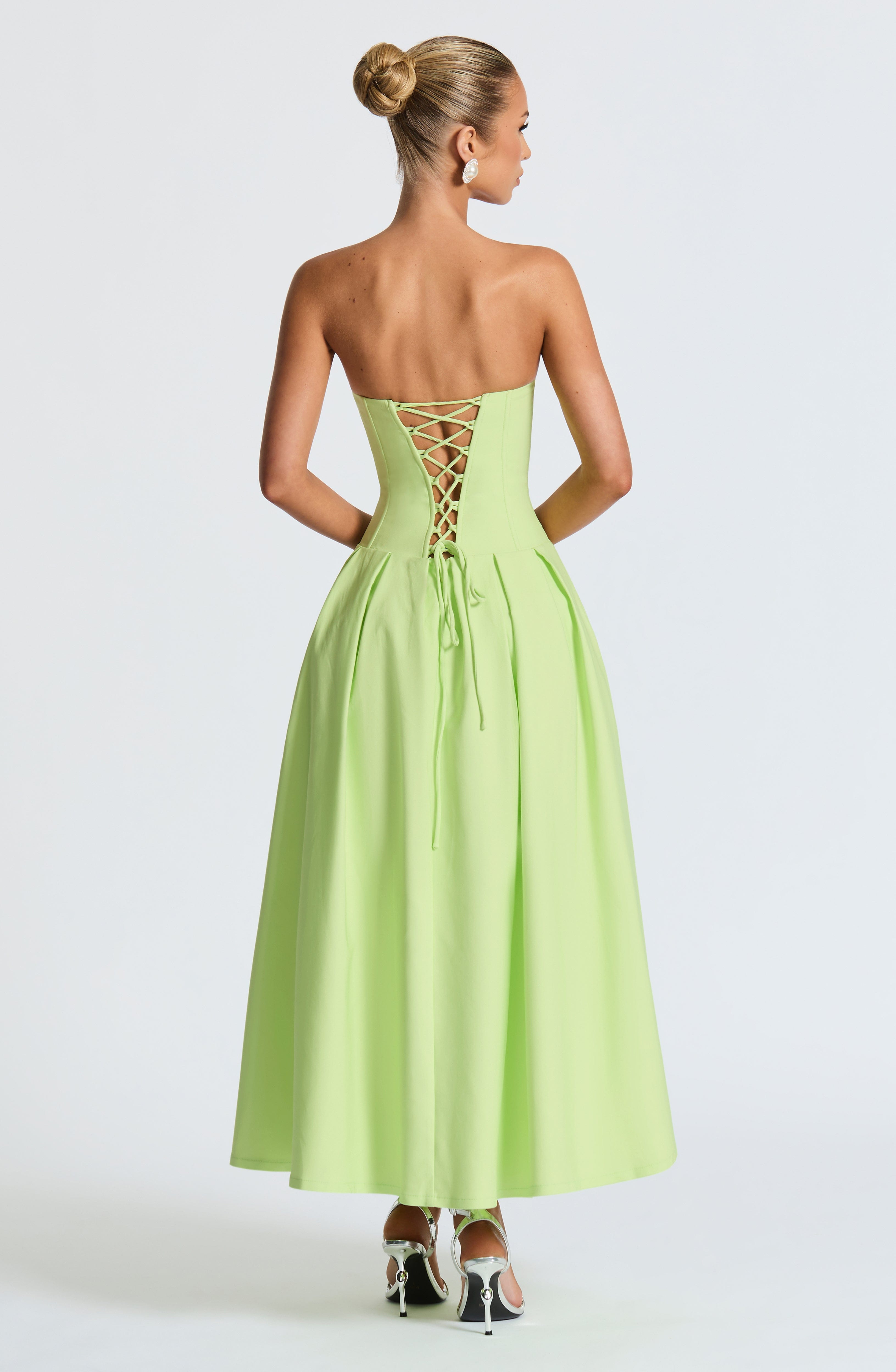 Salma Midi Dress - Lime Dress Babyboo Fashion Premium Exclusive Design