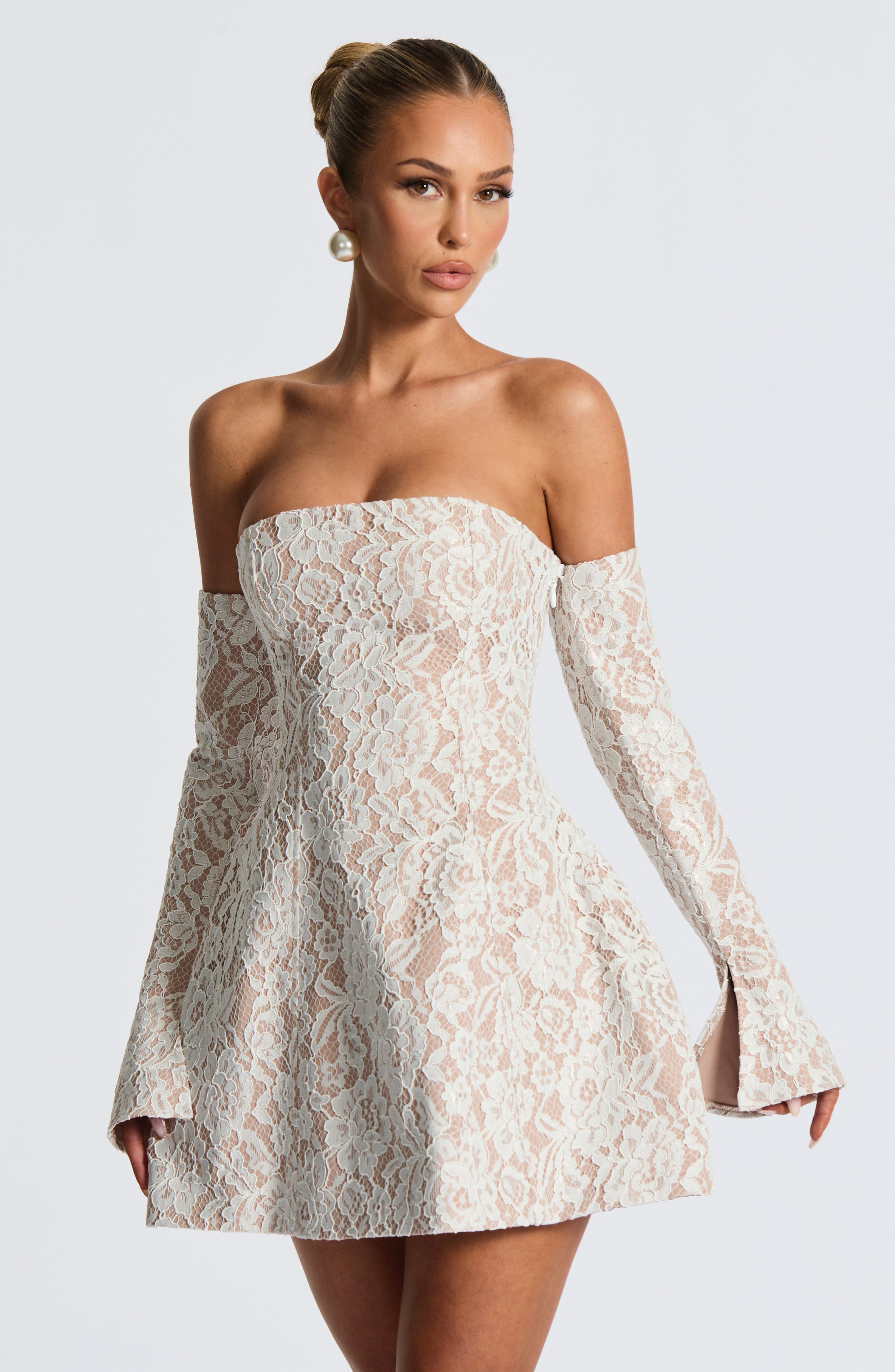 Salone Mini Dress - Ivory Dress Babyboo Fashion Premium Exclusive Design