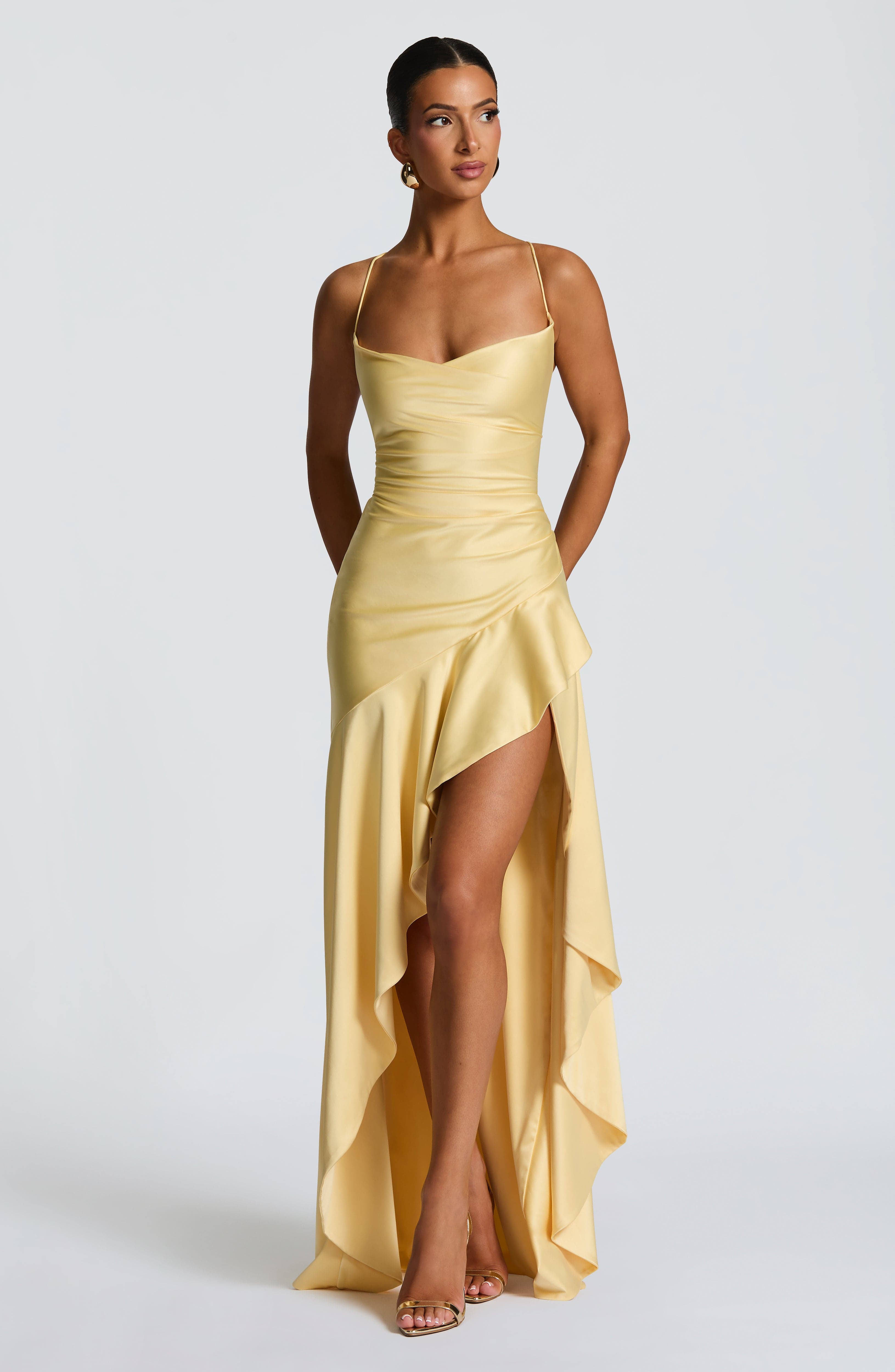 Samira Maxi Dress - Lemon Dress Babyboo Fashion Premium Exclusive Design