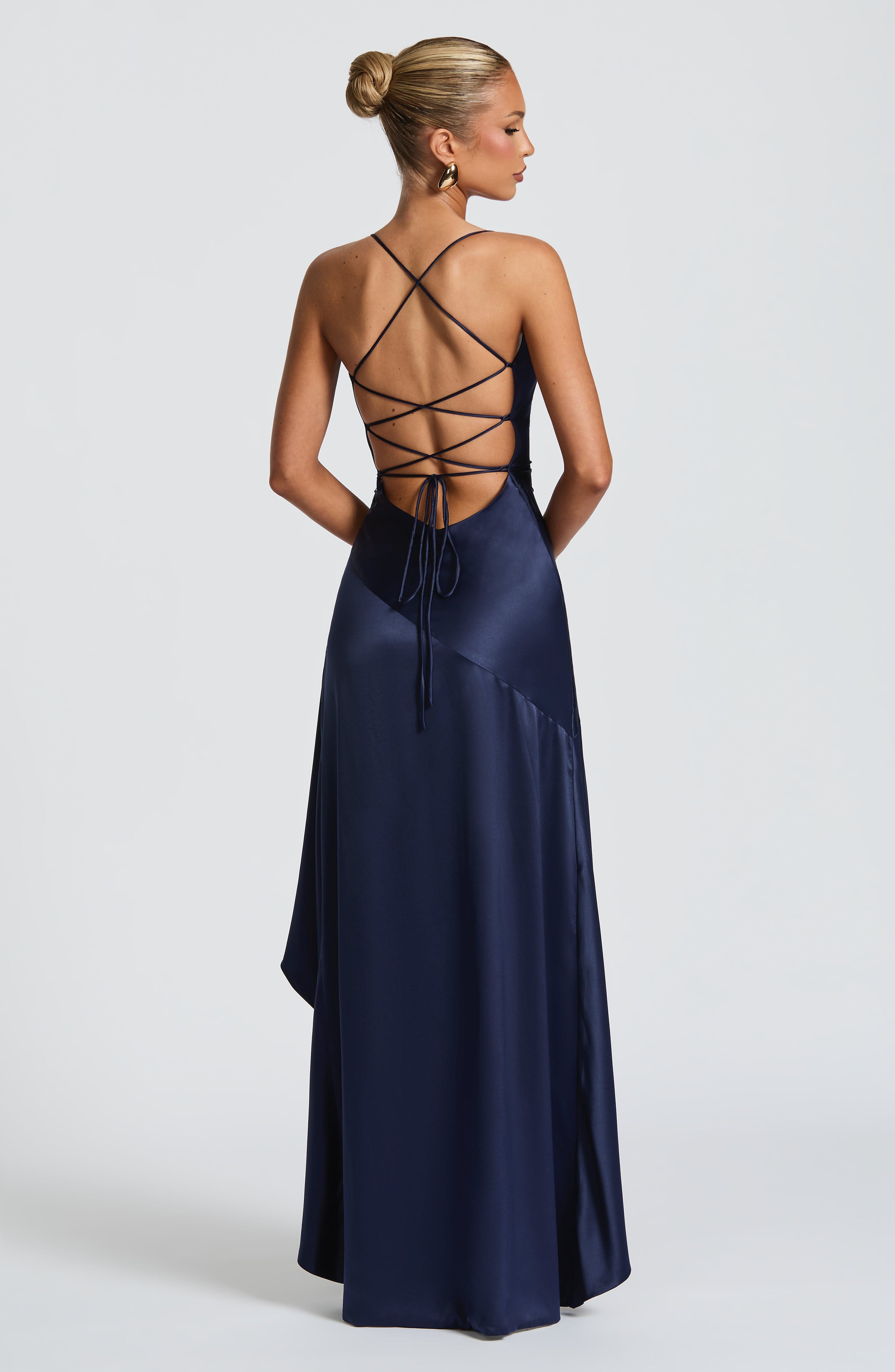 Samira Maxi Dress - Navy Dress Babyboo Fashion Premium Exclusive Design