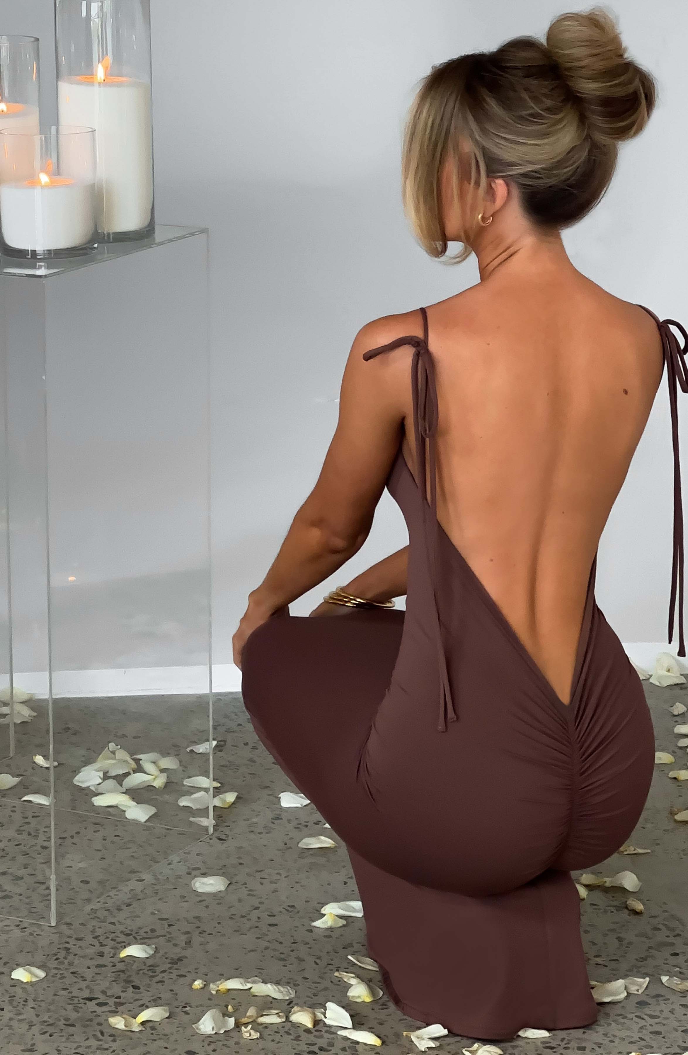 Sanya Maxi Dress - Chocolate Dress Babyboo Fashion Premium Exclusive Design