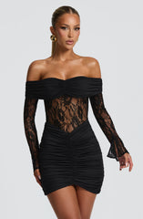 Sauline Mini Dress - Black Dress Babyboo Fashion Premium Exclusive Design