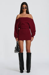 Sawyer Mini Dress - Burgundy Dress Babyboo Fashion Premium Exclusive Design
