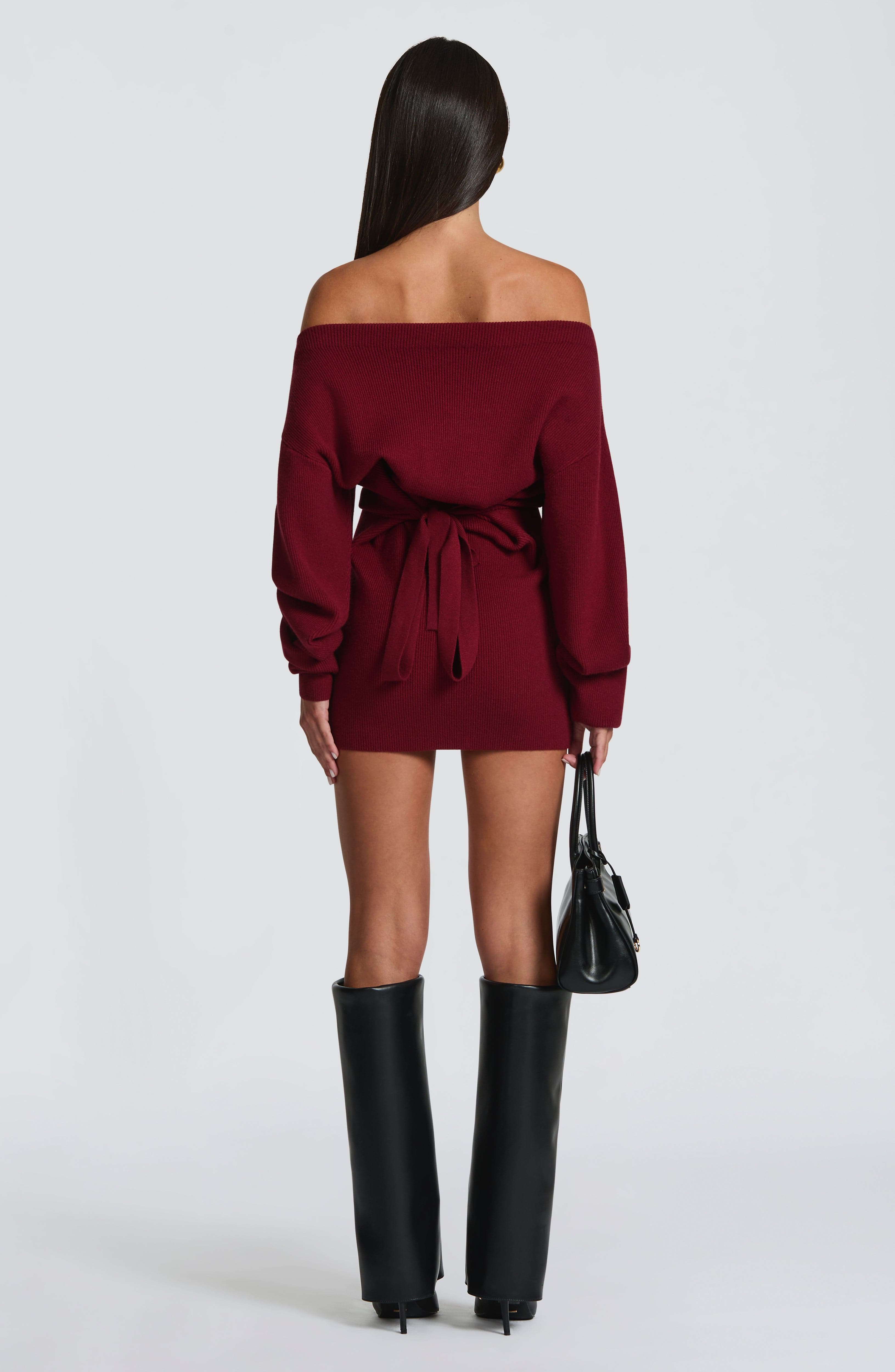 Sawyer Mini Dress - Burgundy Dress Babyboo Fashion Premium Exclusive Design