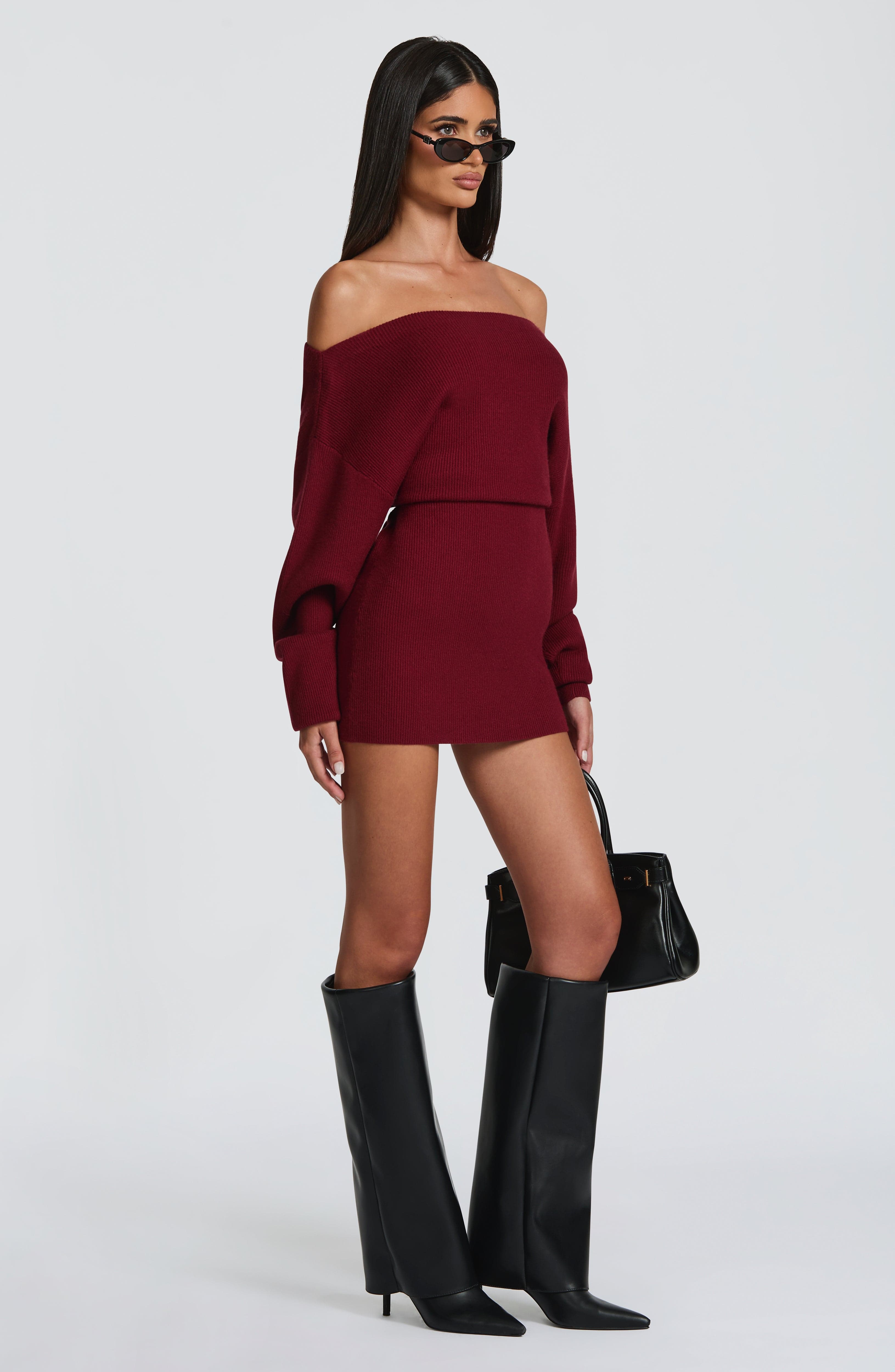 Sawyer Mini Dress - Burgundy Dress Babyboo Fashion Premium Exclusive Design