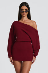 Sawyer Mini Dress - Burgundy Dress Babyboo Fashion Premium Exclusive Design