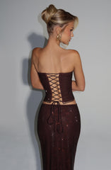 Serena Top - Plum Brown Tops Babyboo Fashion Premium Exclusive Design