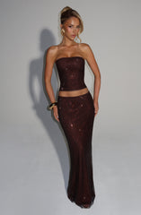 Serena Top - Plum Brown Tops Babyboo Fashion Premium Exclusive Design
