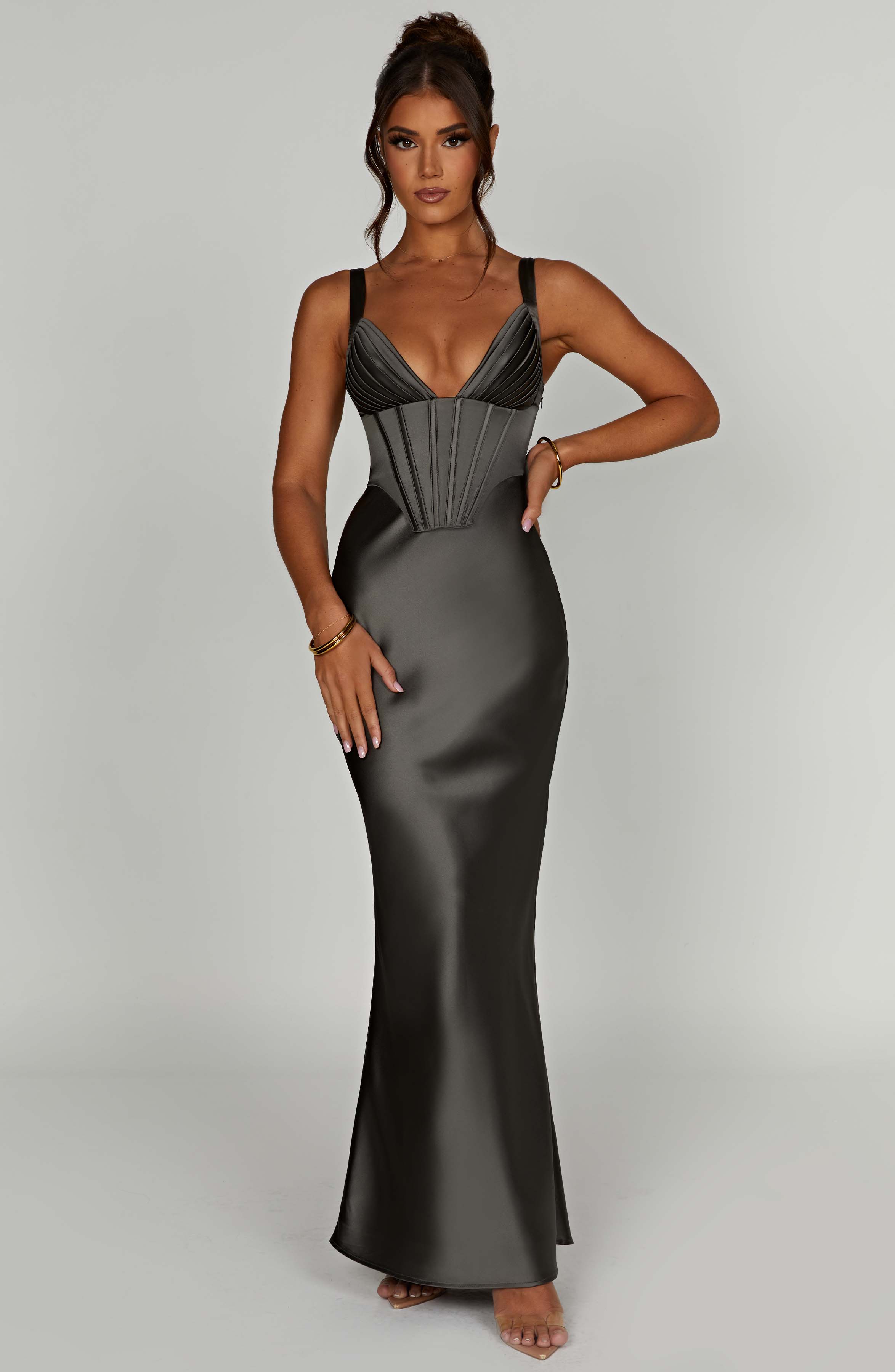 Shae Maxi Dress - Charcoal Dress Babyboo Fashion Premium Exclusive Design