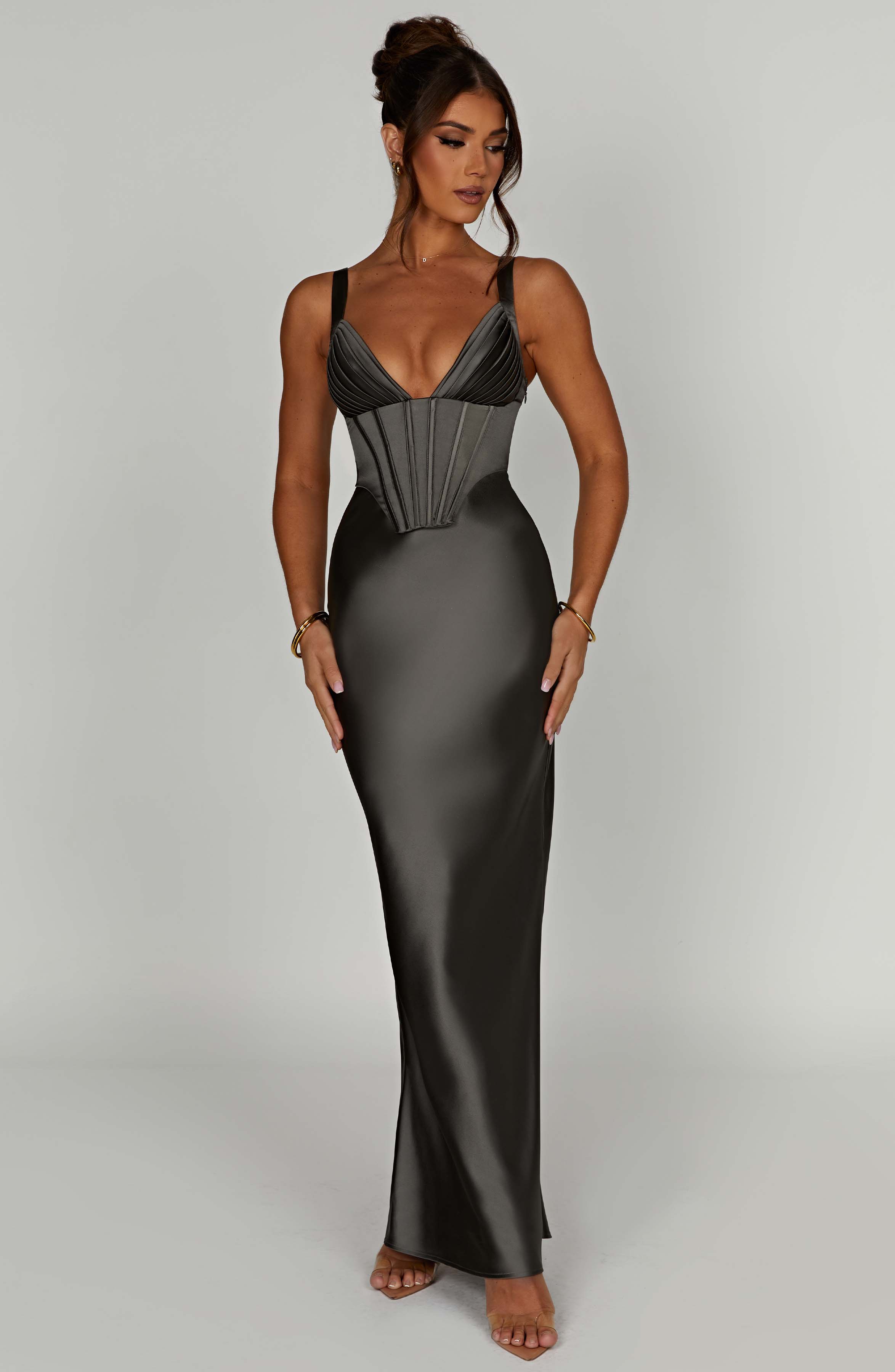 Shae Maxi Dress - Charcoal Dress Babyboo Fashion Premium Exclusive Design