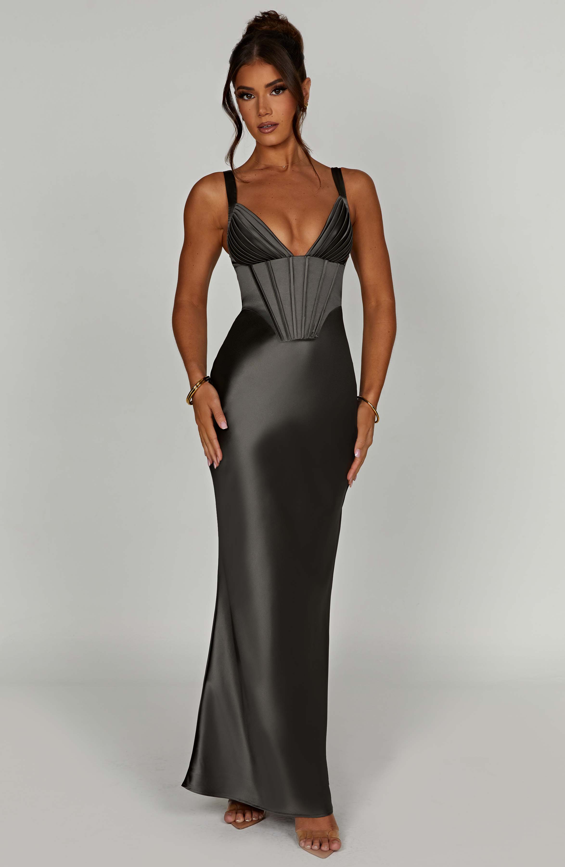 Shae Maxi Dress - Charcoal Dress Babyboo Fashion Premium Exclusive Design