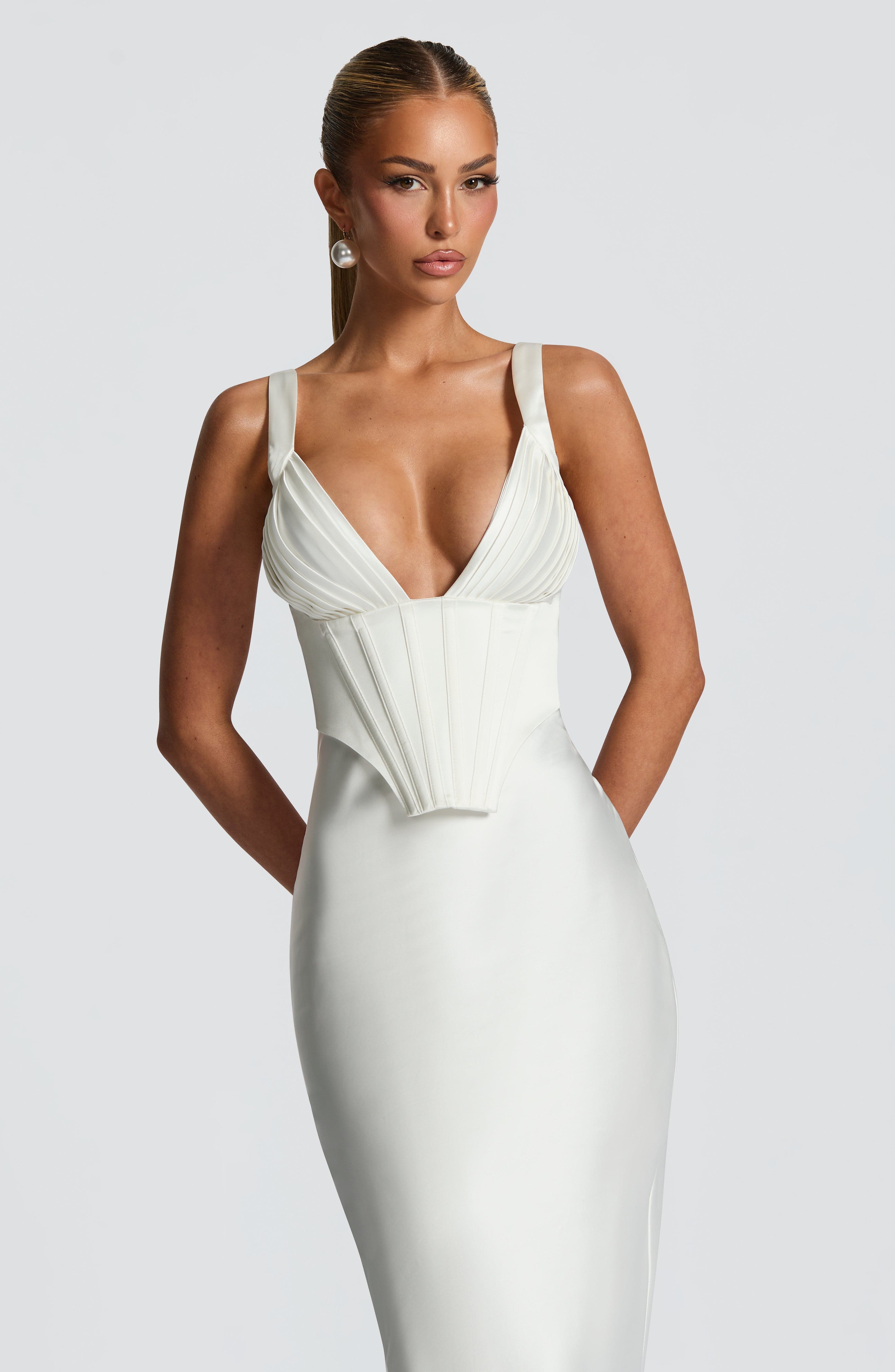 Shae Maxi Dress - Ivory Dress Babyboo Fashion Premium Exclusive Design