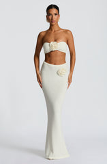 Sola Maxi Skirt - Ivory Skirt Babyboo Fashion Premium Exclusive Design