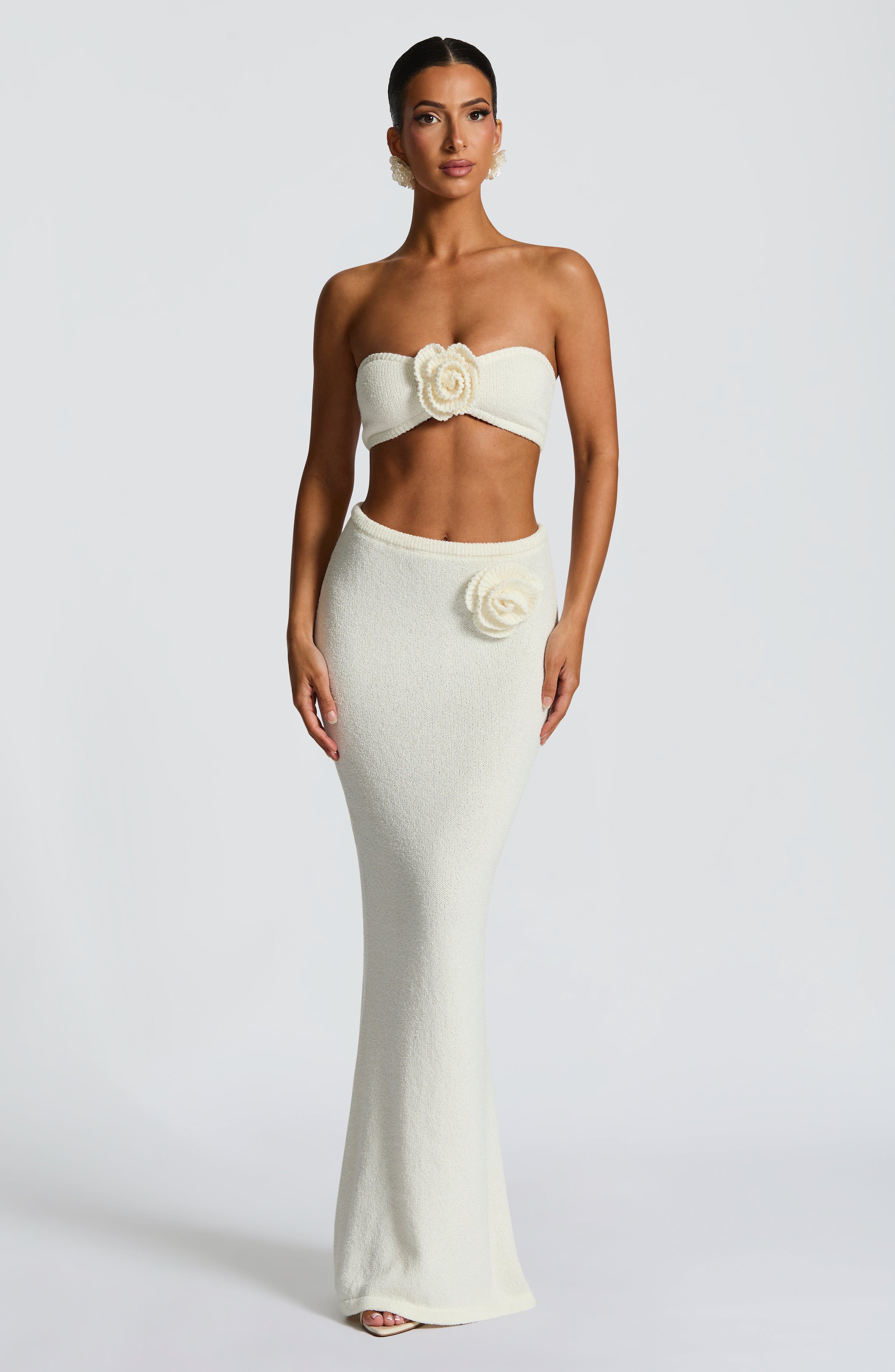 Sola Maxi Skirt - Ivory Skirt Babyboo Fashion Premium Exclusive Design