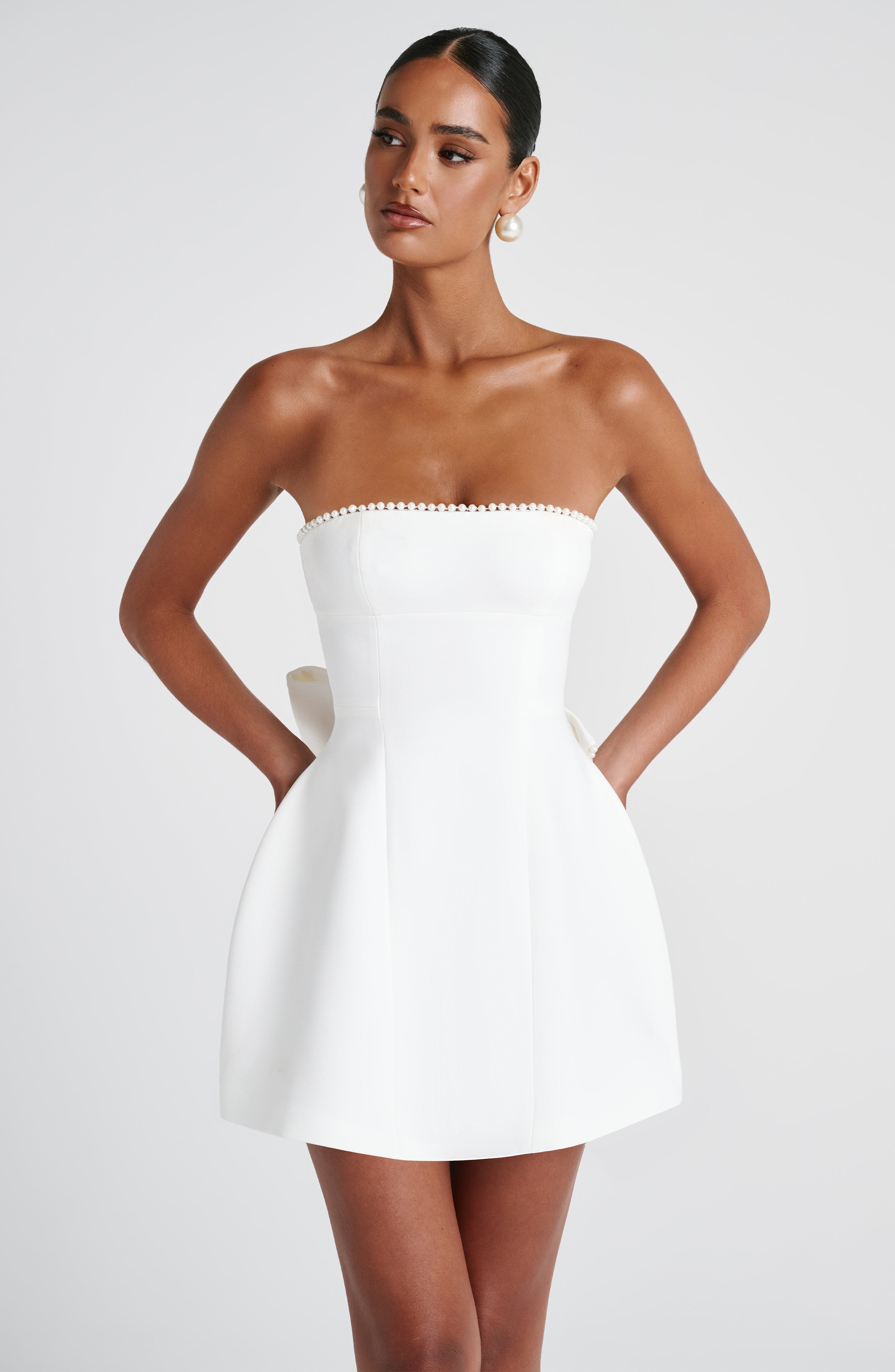 Suni Mini Dress - Ivory Dress Babyboo Fashion Premium Exclusive Design