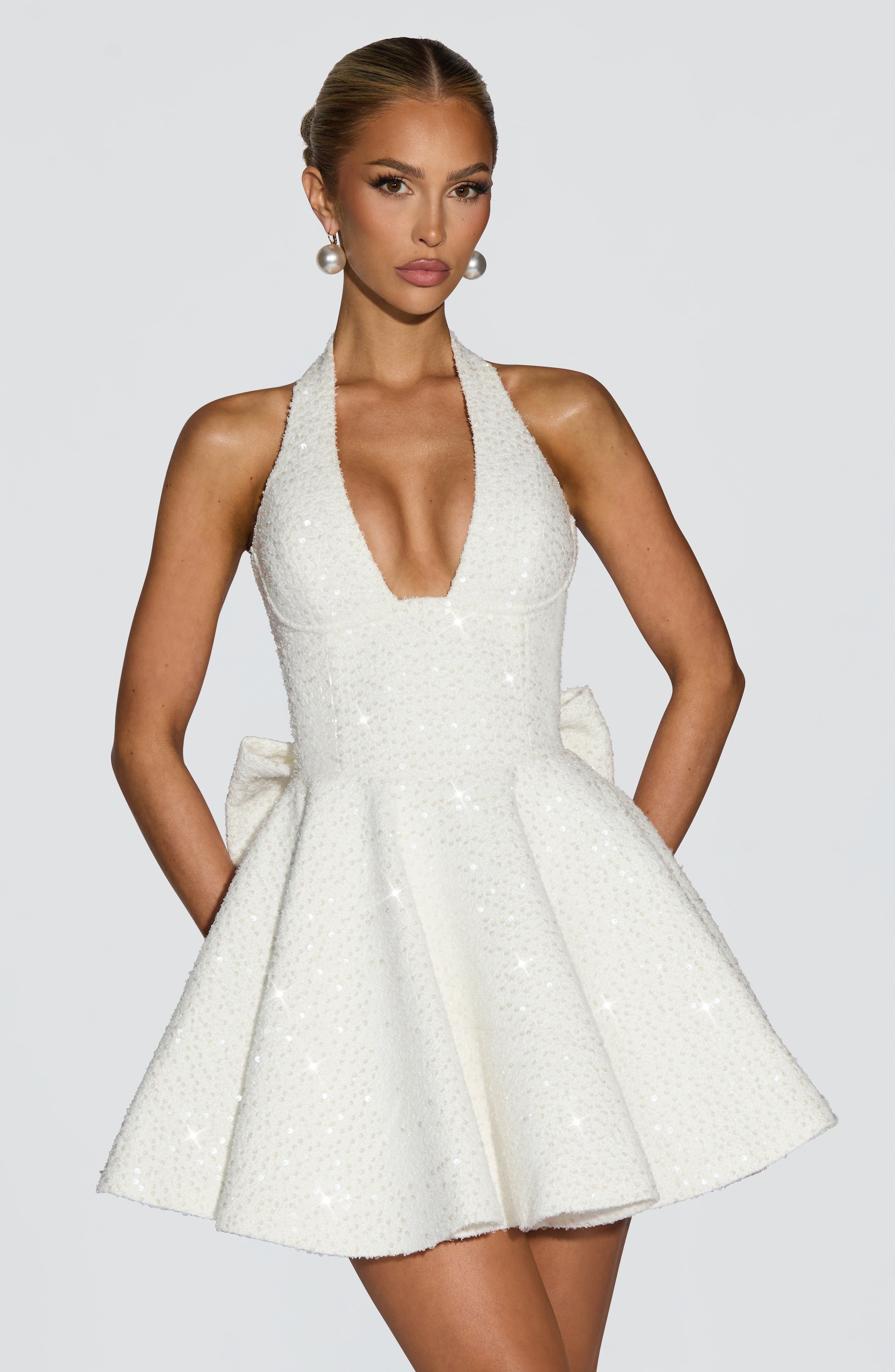 Talara Mini Dress - Ivory Dress XS Babyboo Fashion Premium Exclusive Design
