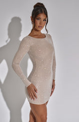 Tennesse Mini Dress - Nude Dress Babyboo Fashion Premium Exclusive Design