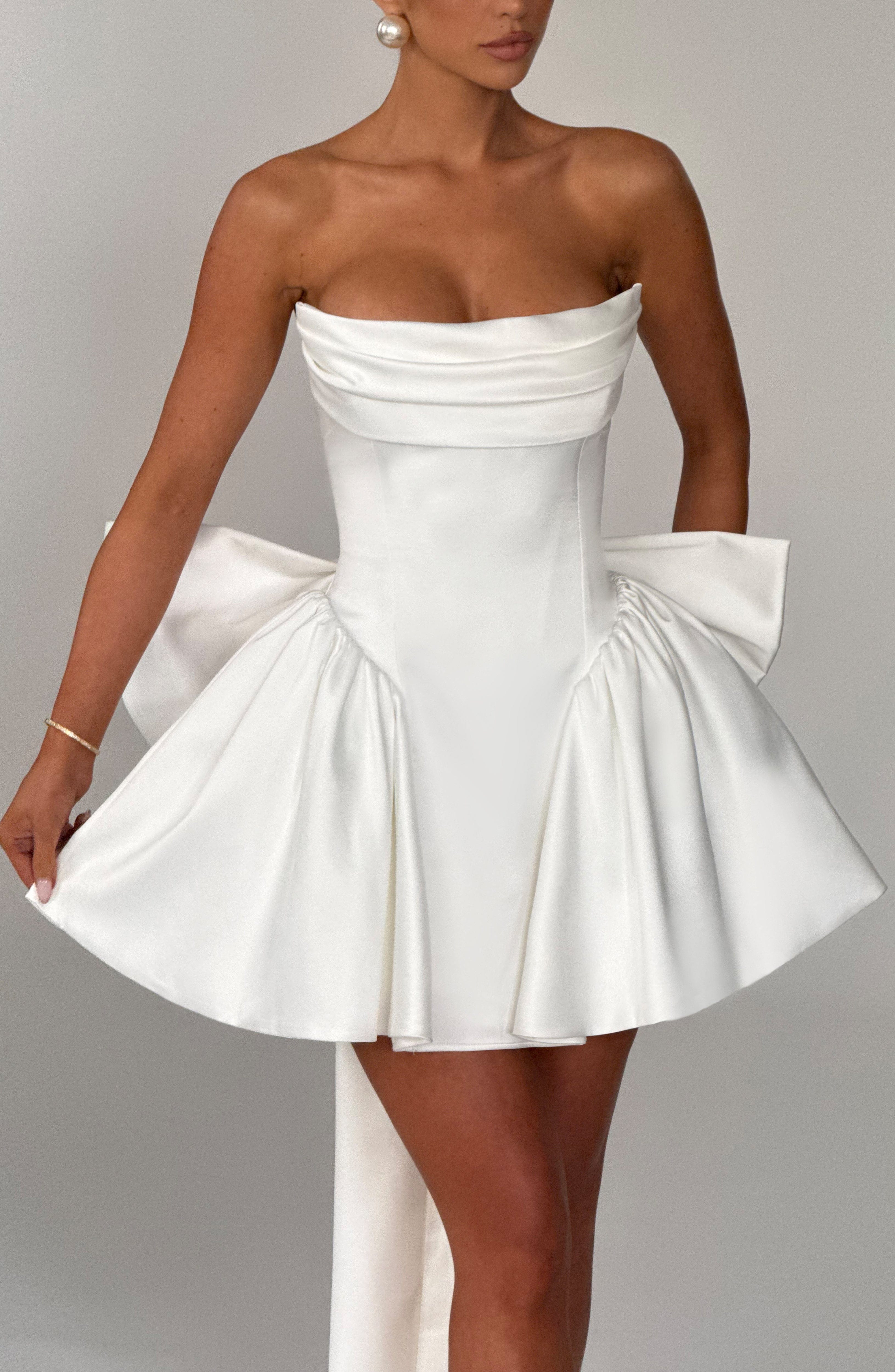 Trinity Mini Dress - Ivory Dress Babyboo Fashion Premium Exclusive Design