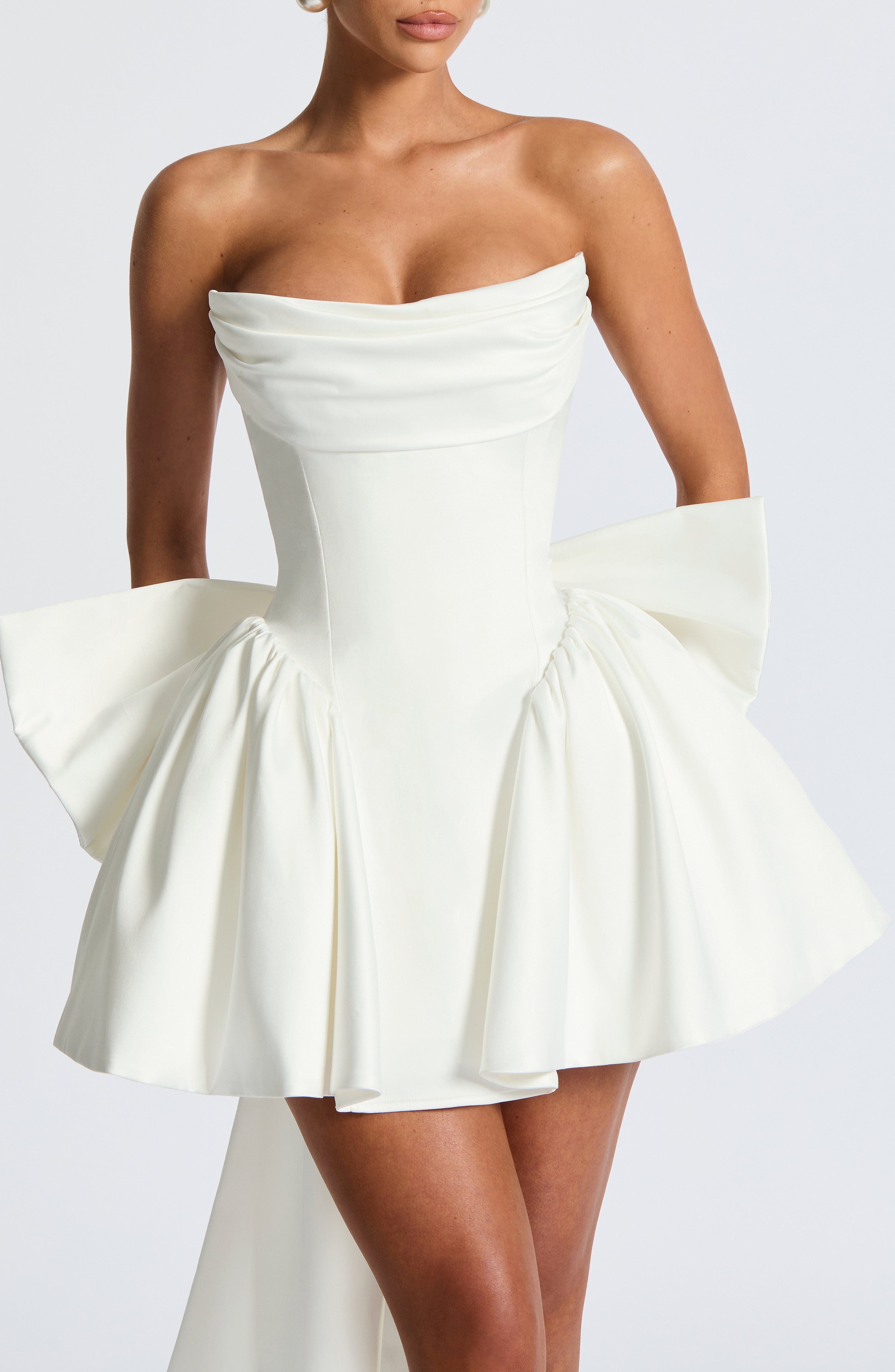 Trinity Mini Dress - Ivory Dress Babyboo Fashion Premium Exclusive Design