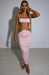 Valencia Maxi Skirt - Baby Pink Sparkle Babyboo Fashion Premium Exclusive Design