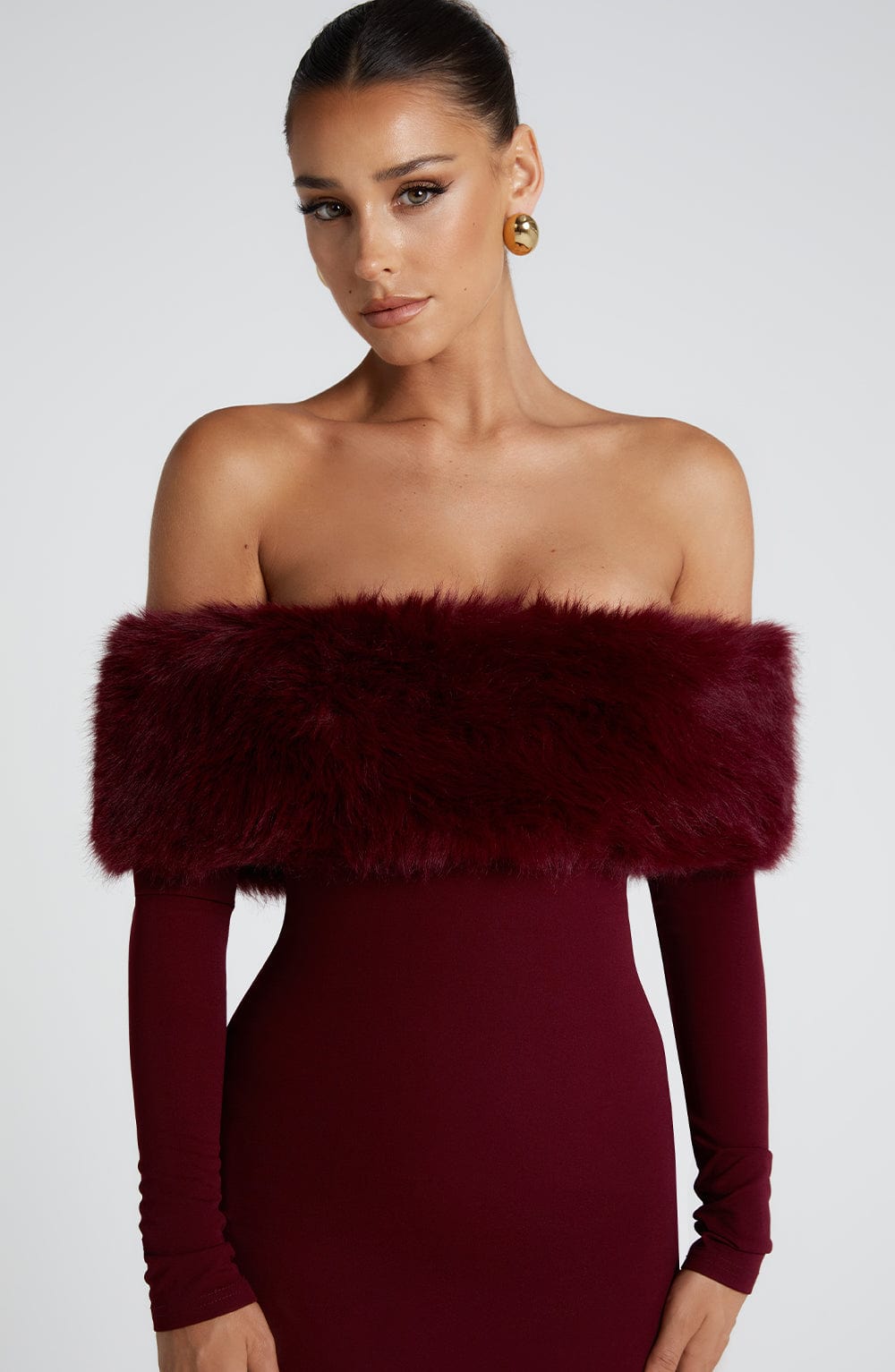 Vittoria Midi Dress - Wine Dress Babyboo Fashion Premium Exclusive Design