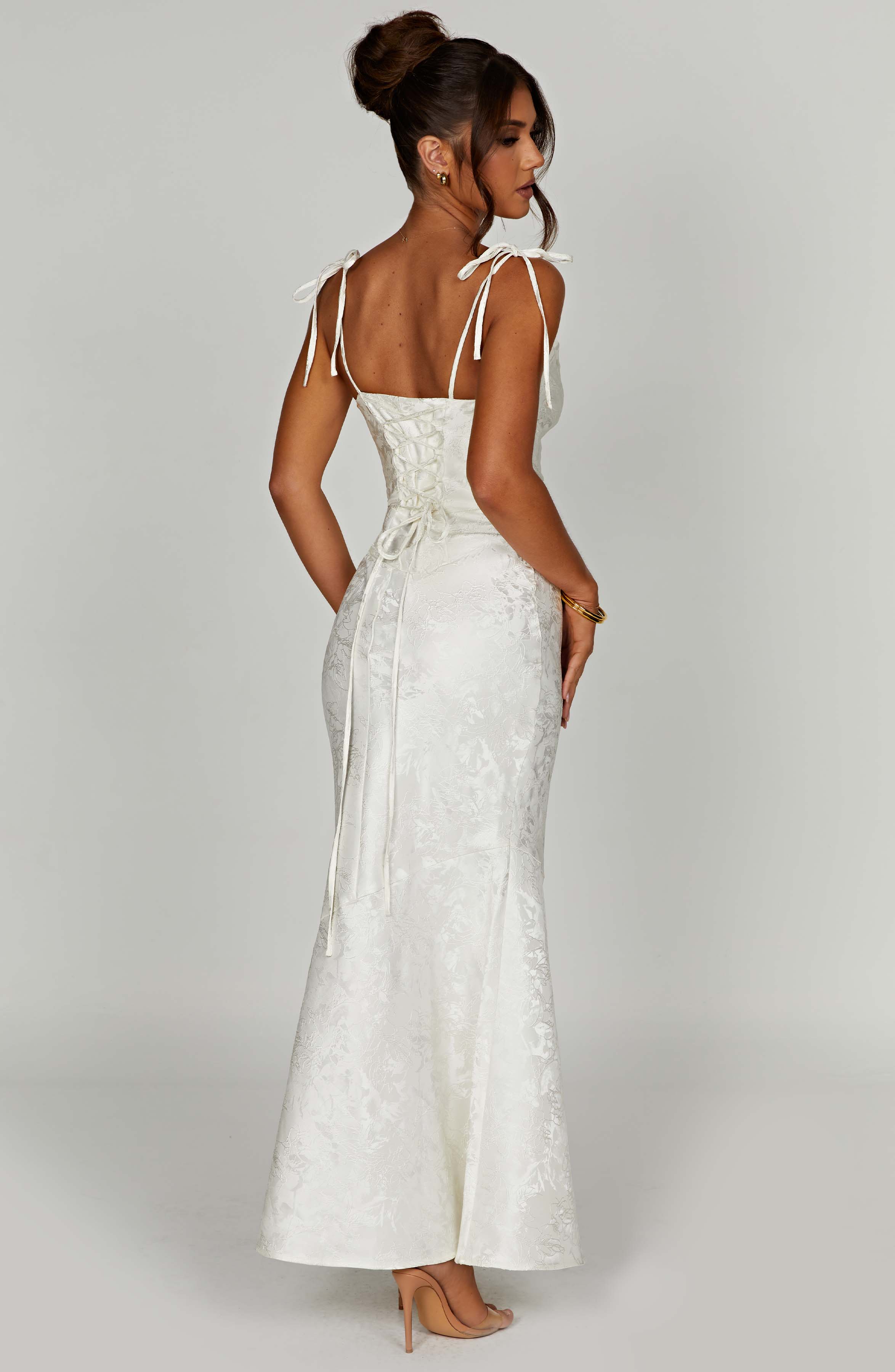 Whitney Maxi Dress - Ivory Dress Babyboo Fashion Premium Exclusive Design